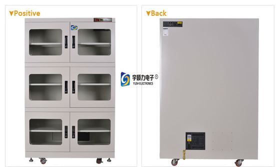 136kg W1200*H1820*D695mm 220V/110V PCB Adjustable desiccant dry box For Electronic Component Storage