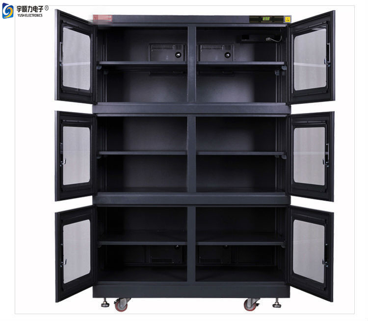 Anti - ESD Drying Proof Desiccant Dry Box Double Door Black 435L